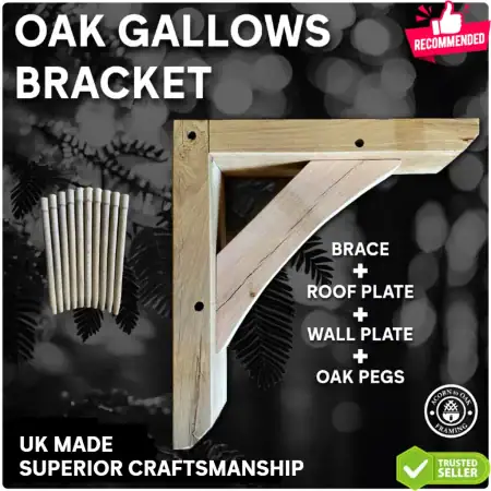 Oak Gallows Bracket by Acorn to Oak Framing