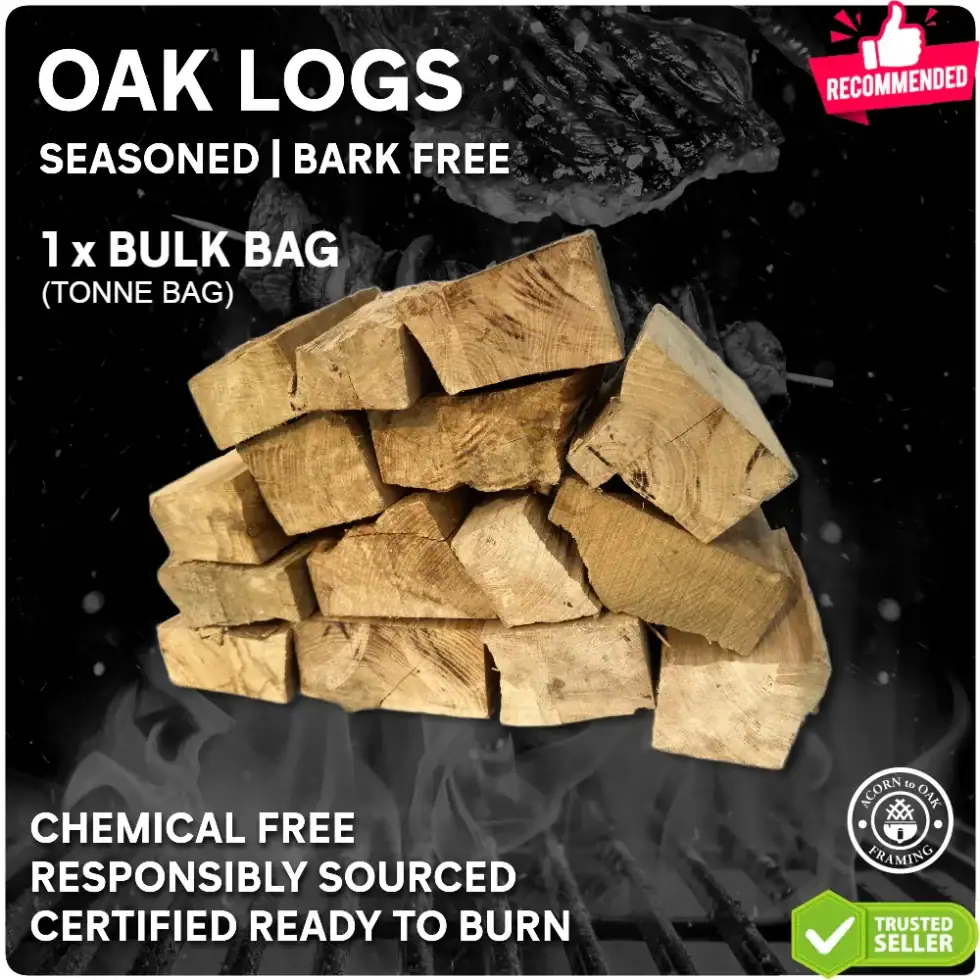Bulk Bag aka Tonne Bag Seasoned Oak Logs for Burning