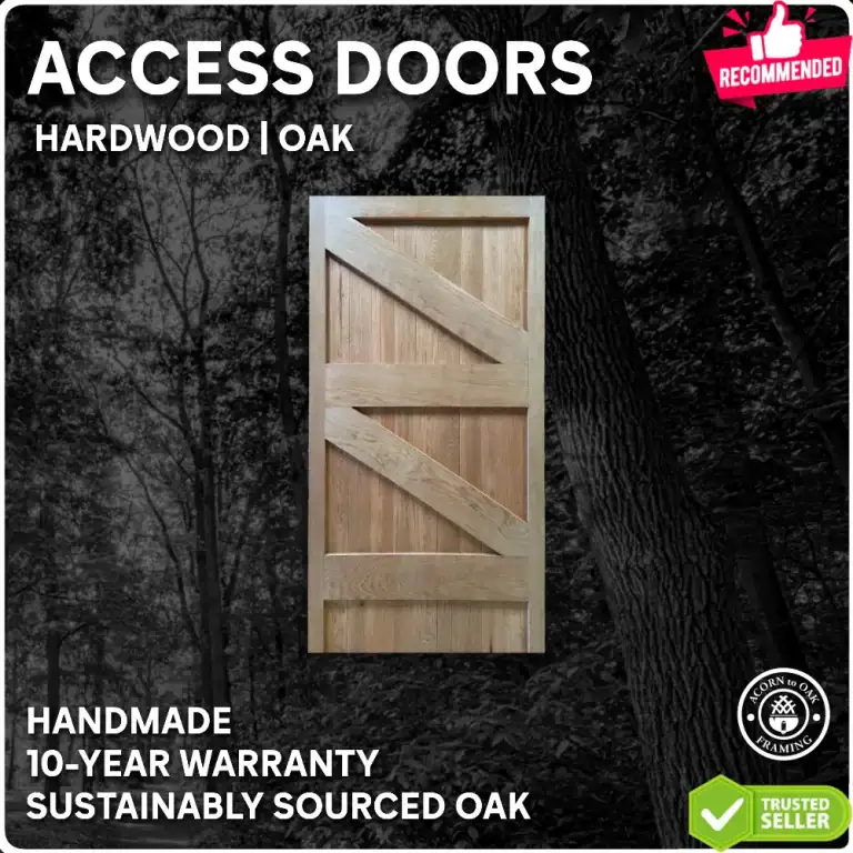 Oak hardwood access door