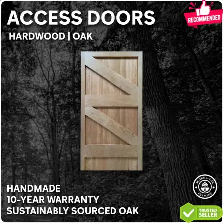 Solid Oak Access Door by Acorn to Oak Framing