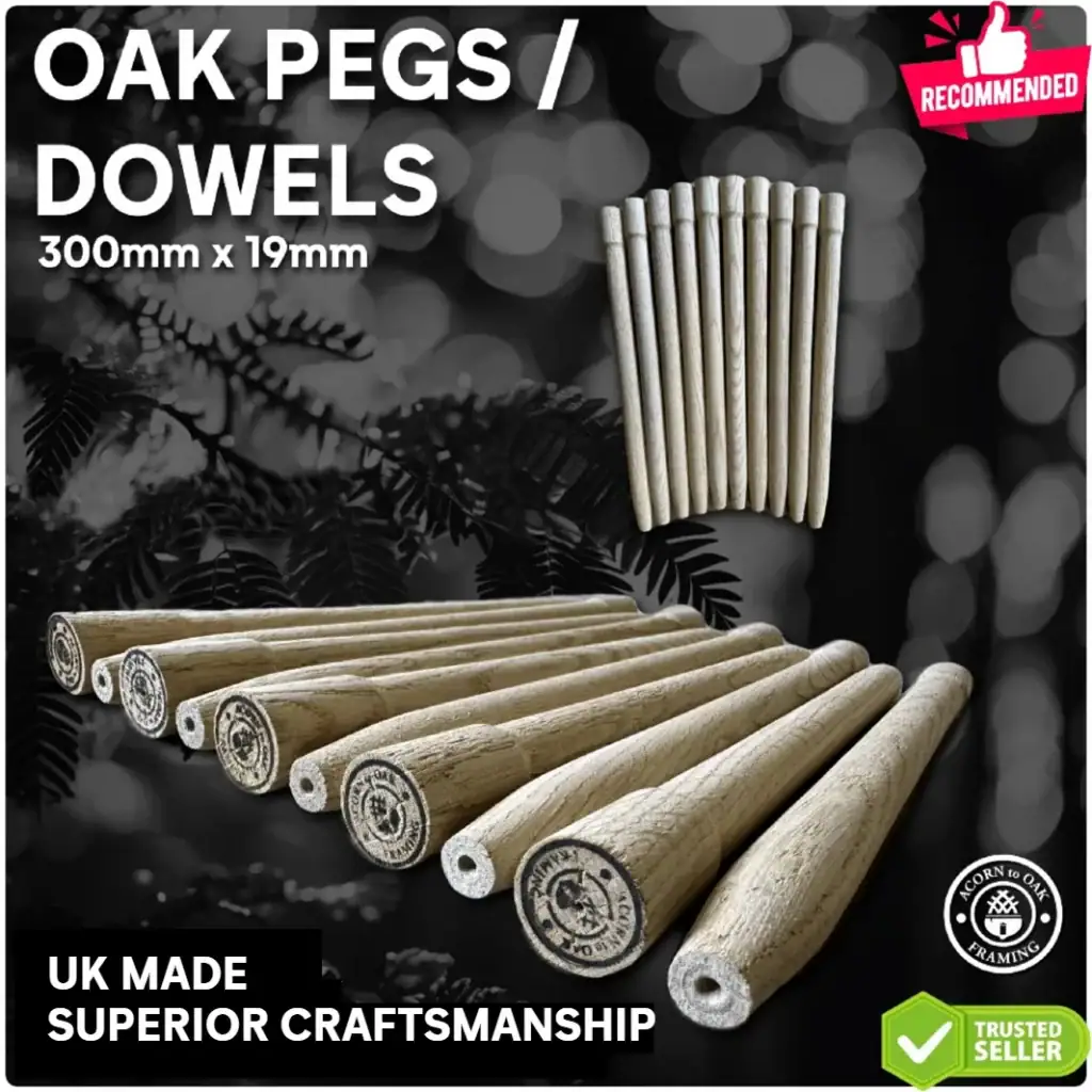 Oak Pegs also know as oak dowels for timber framing